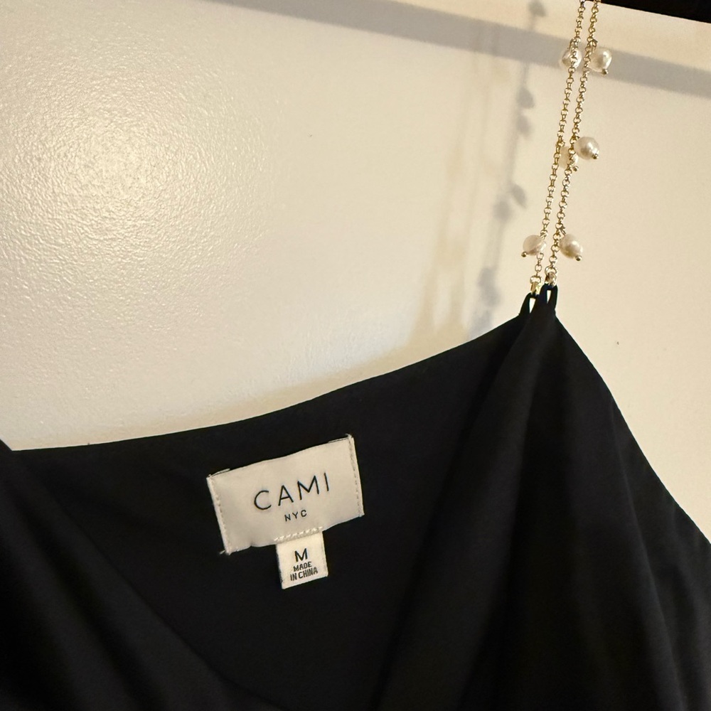 Cami NYC Black Silk Busy Camisole - Picture 4 of 4